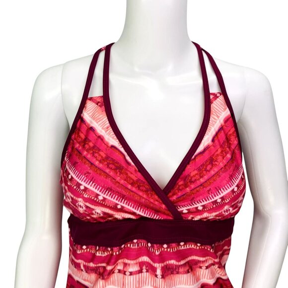 NEW Title Nine Womens Tankini Swim Top Multicolor Print Racer Back Size S - Picture 4 of 13